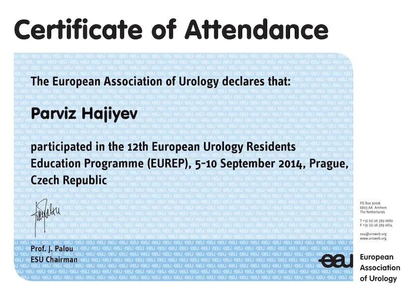 EAU rezident təhsil proqramı (EUREP), Praqa